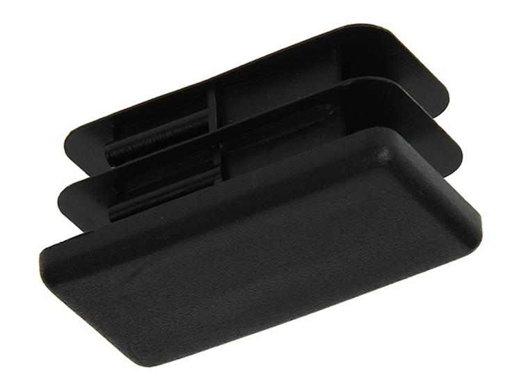 Embout rentrant plastique noir 20x40mm (4 pièces)