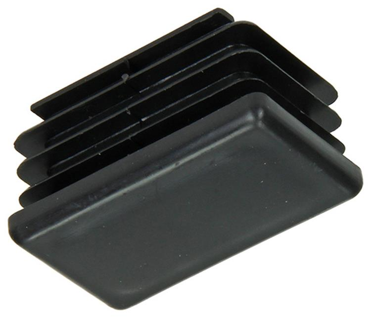 Buisdop insteekmodel kunststof zwart 30x50mm (4 stuks)
