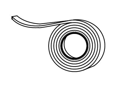 Bande de mousse polyéthylène adhésif blanc 15x8mm - rouleau de 6m