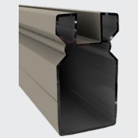 Duofuse écran à rainures et languettes/clôture à lattes - Poteau de porte en aluminium 82mm - 3m graphite black