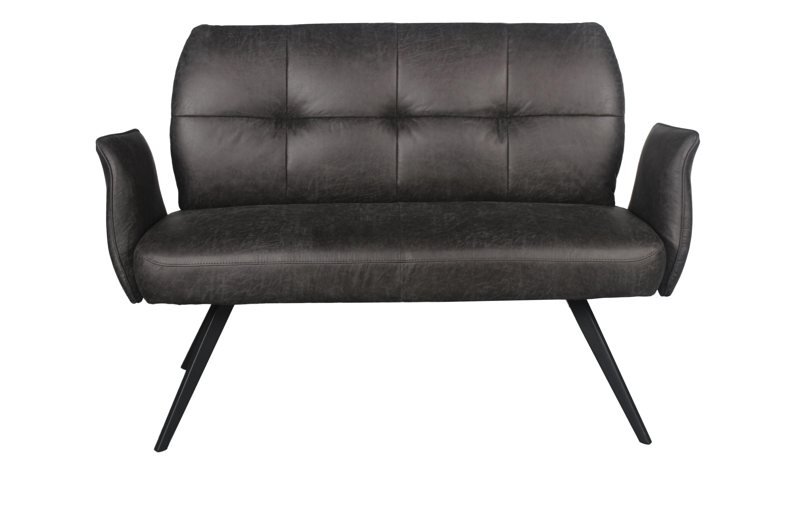 Banquette Modèle Lars 120Cm Dallas Leather  Dark Grey
