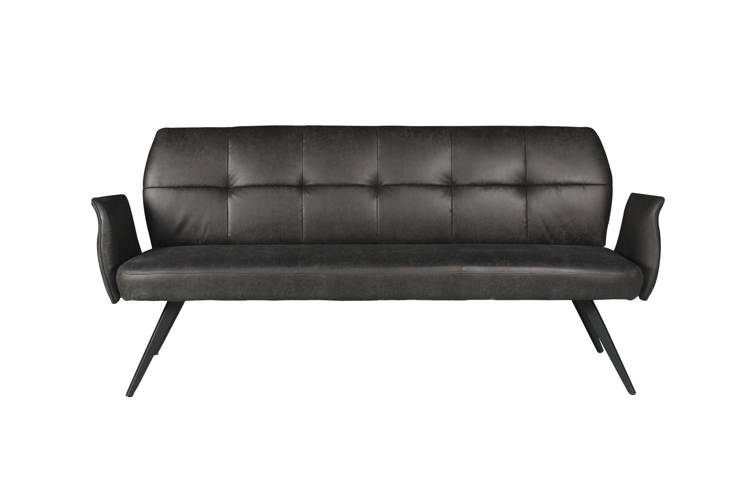 Banquette Modèle Lars 180Cm Dallas Leather  Dark Grey