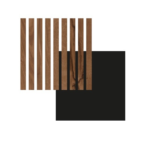 Maestro Latt wandpaneel Black + Castle Oak  20x300x2770mm (2 st)
