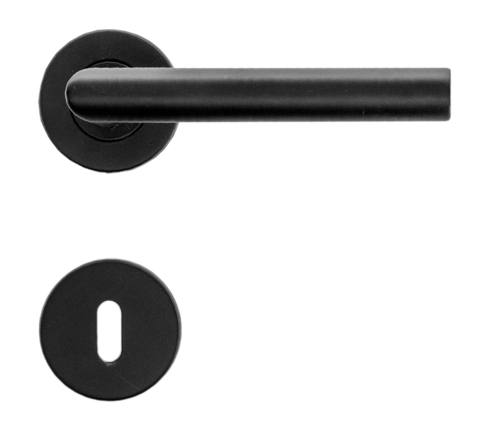Deurkruk I shape 19mm zwart  R+E