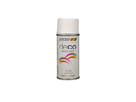 Motip* Deco Zijdeglans Spray 150ml RAL9010 Zuiver Wit (art 021650)