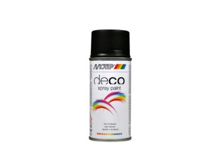Motip* Deco satin Spray 150ml RAL9005 Noir Foncé (art 021659)
