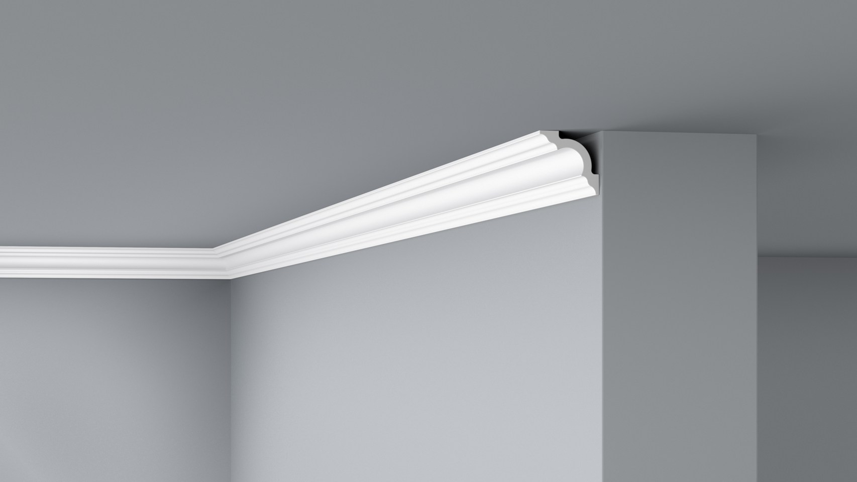 Decoflair Plafondlijst D8 50x50mm 2m 2st