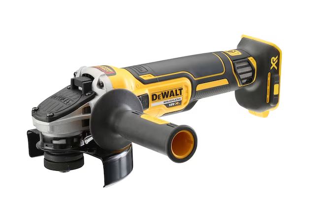 DeWalt 18V XR brushless haakse slijper 125mm met schuifschakelaar zonder accu/lader