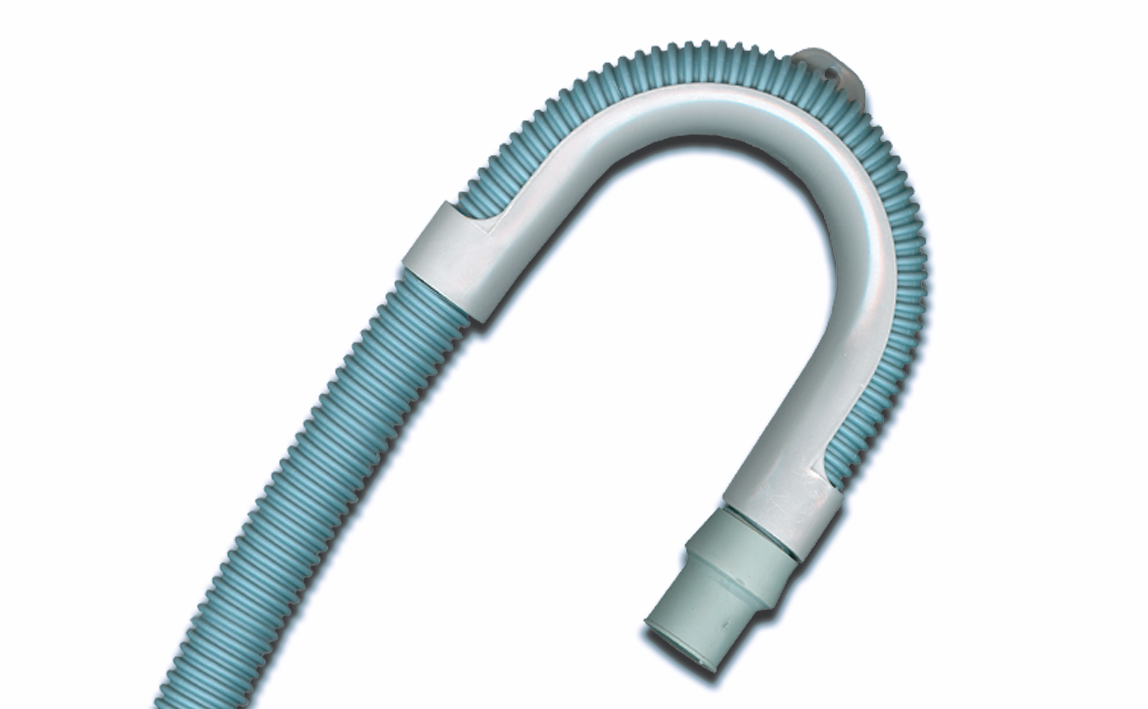 1 Tuyau de vidage avec coude 90° 2,5m - 18 x 18 mm - caoutchouc