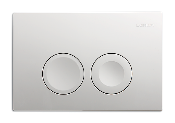 1 Geberit plaque de commande Delta 25 - blanc