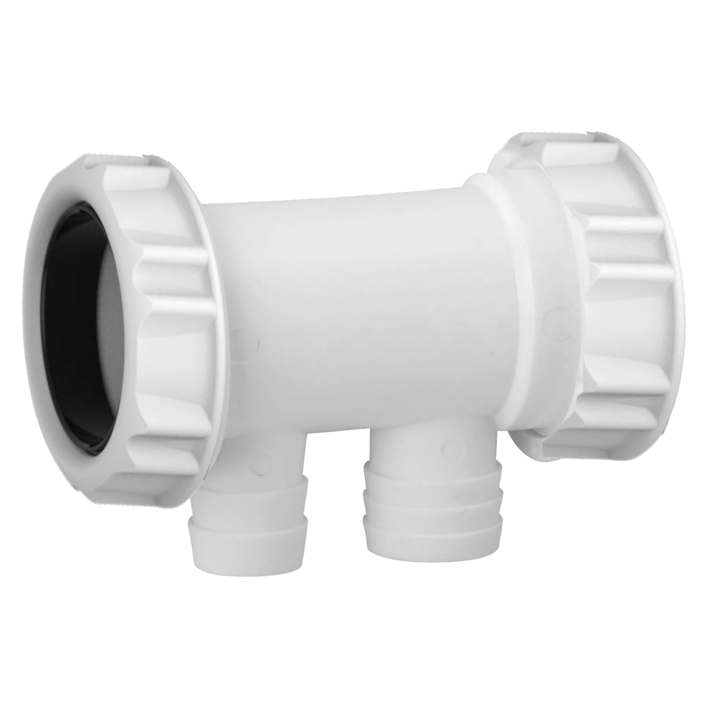 1 Raccord pour siphon avec raccord 6/4" - blanc
