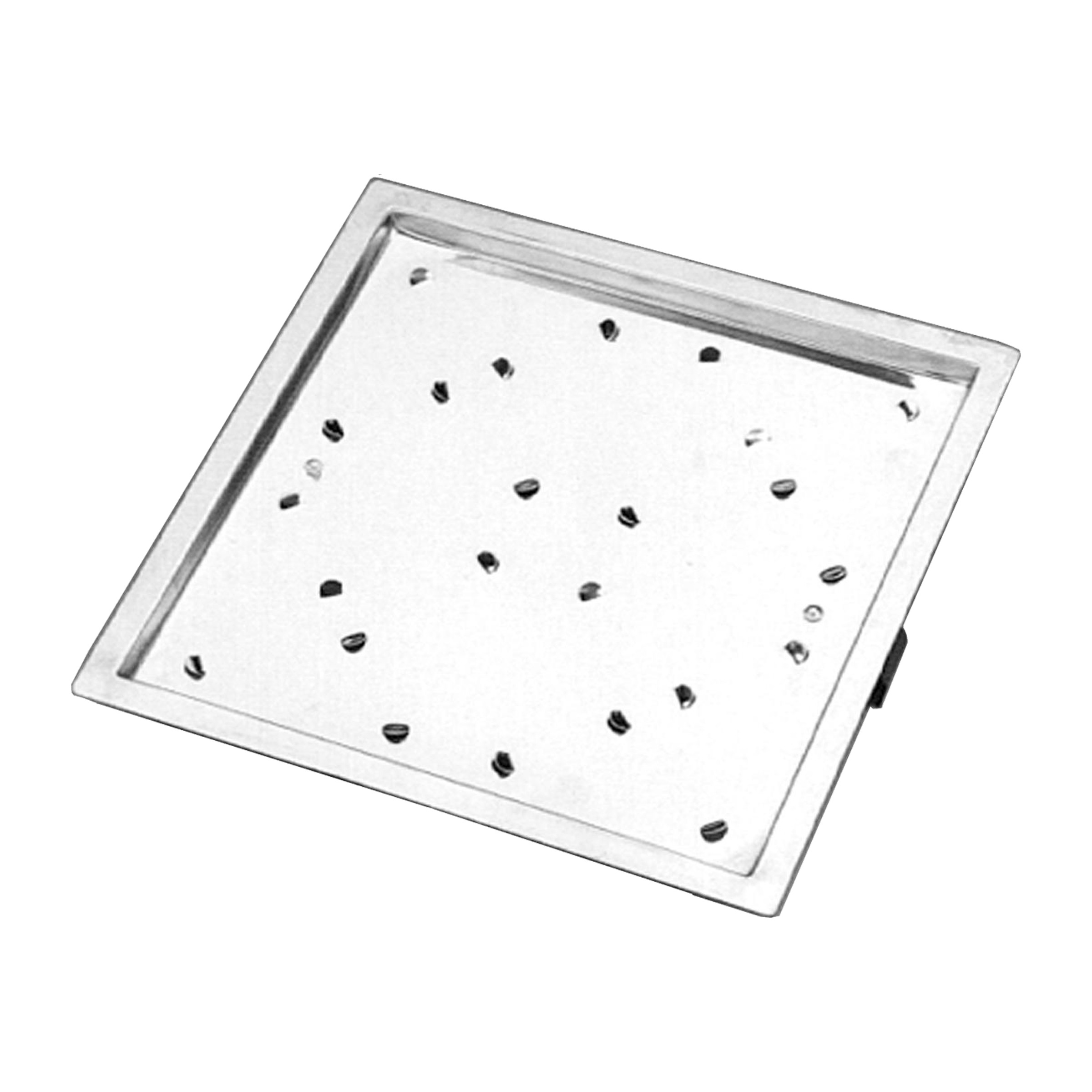 Nazichtraam voor badkuip gesckrimpt verchroomd 30x30cm
