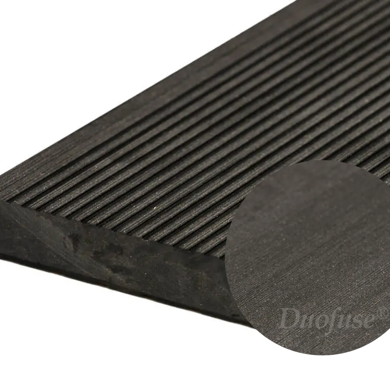 Duofuse terras - Plank vol vlak geborsteld/fijn geribd 162x28mm - 4m graphite black