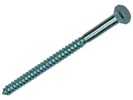 Tirefond acier zingue 50pcs 6X100mm