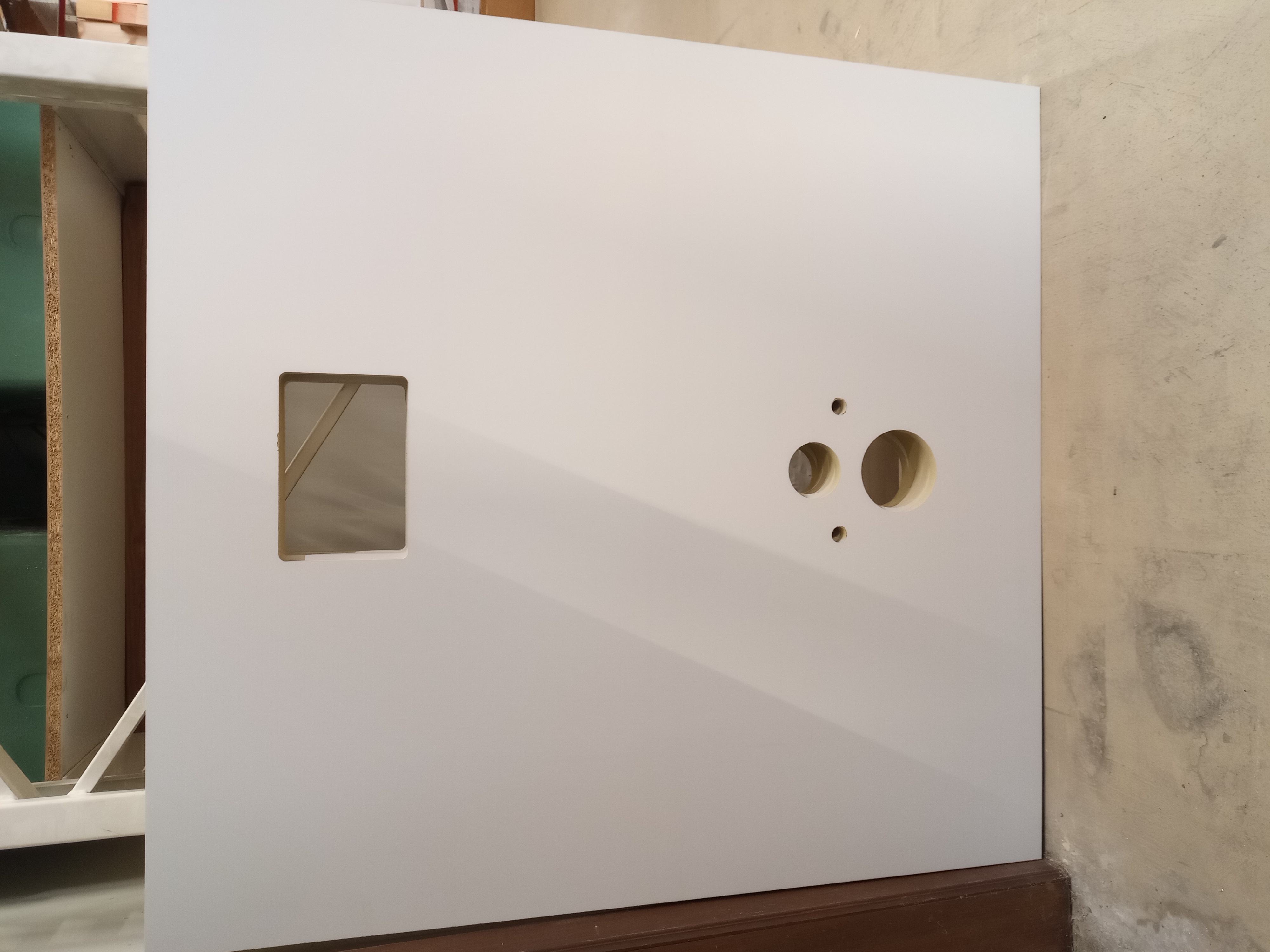 WC Geberit achterpaneel Mdf groen 18mm 116x122cm