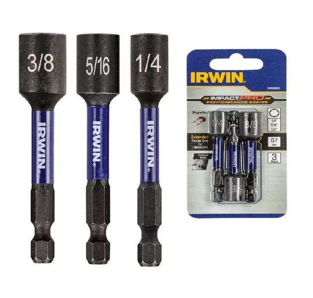 IRWIN IMPACT PRO 65MM SET ZESKANTDOPSLEUTELS - 3 D