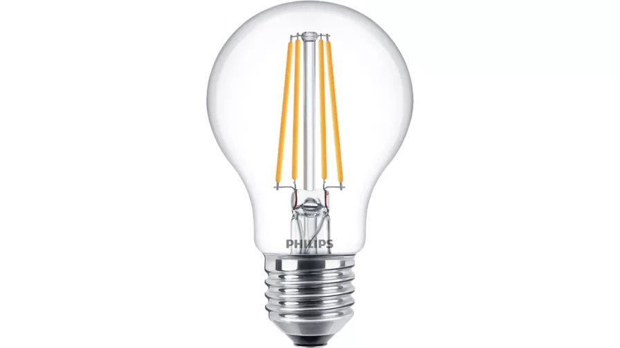 Philips ampoule LED transparent - 60 W - E27 - blanc chaud