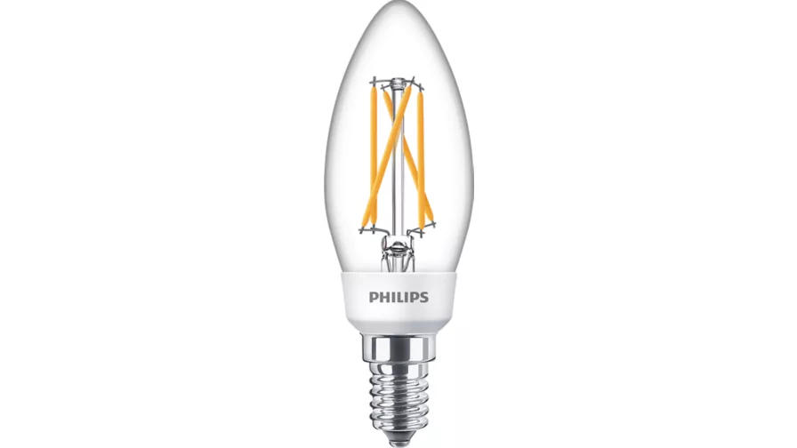 Philips LED bougie SceneSwitch transparent - 40 W - E14 - blanc chaud