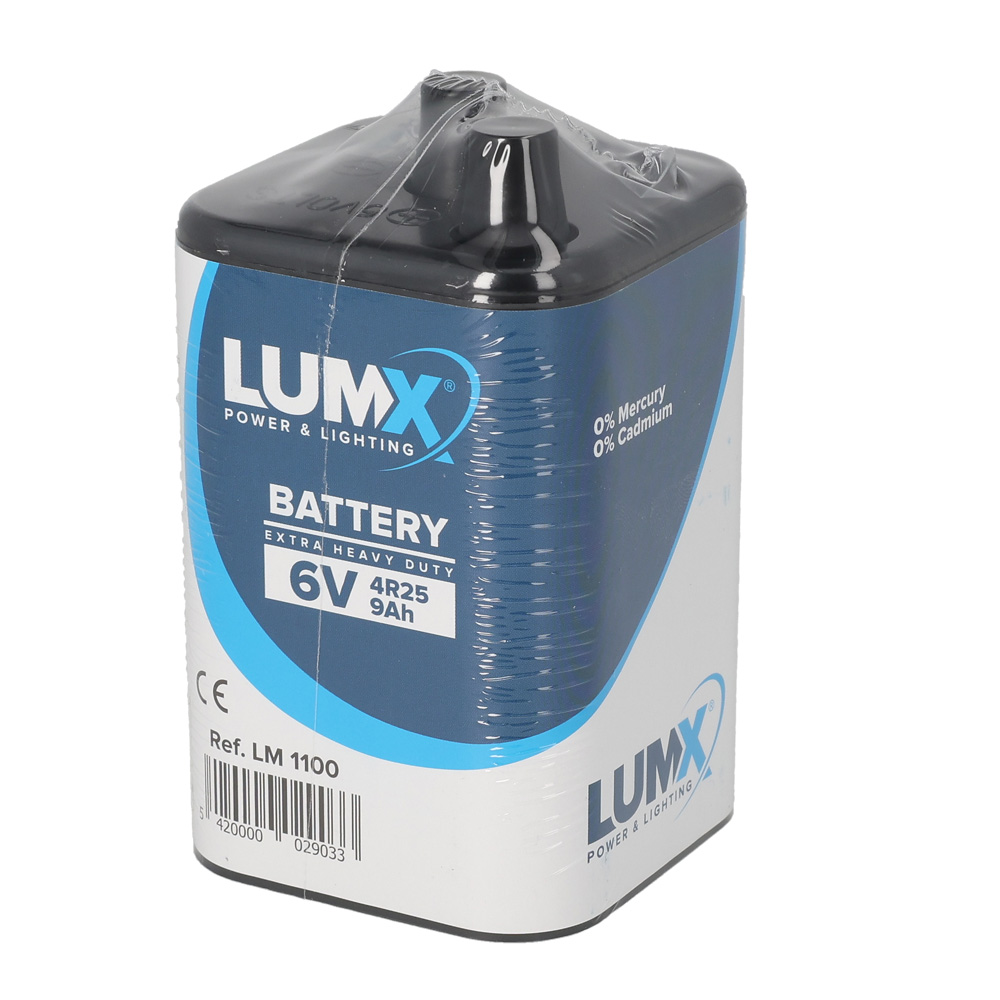 Blokbatterij 6V type 4R25 K/ZN 9Ah