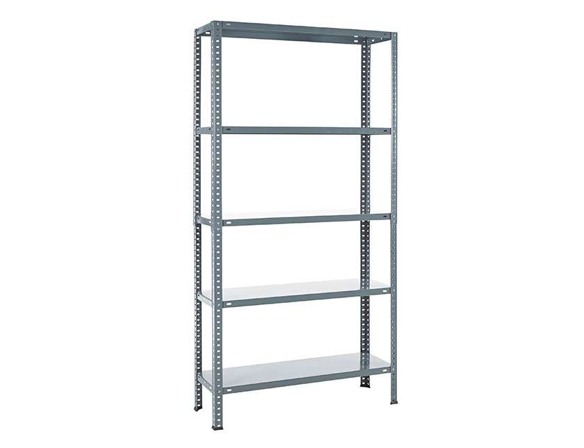 Etagère métal Metal Rack 5 tablettes 180x90x30cm gris