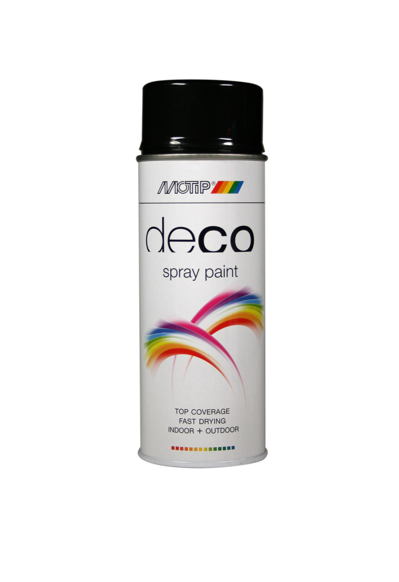 Motip* Deco Spray Brillant 400ml RAL9005 Noir Foncé (art 01602)