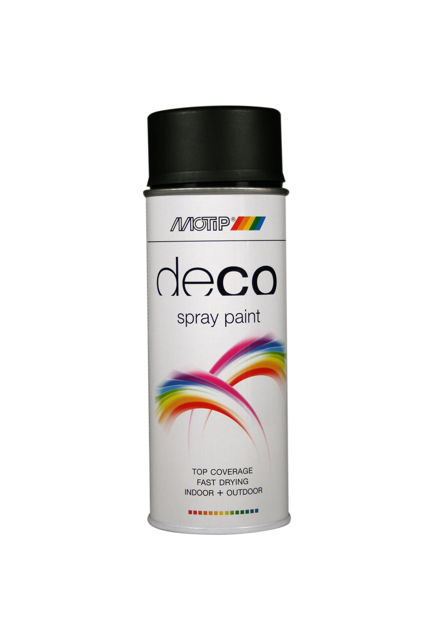 Motip* Deco Satin Spray 400ml RAL9005 Noir Foncé (art 01659)