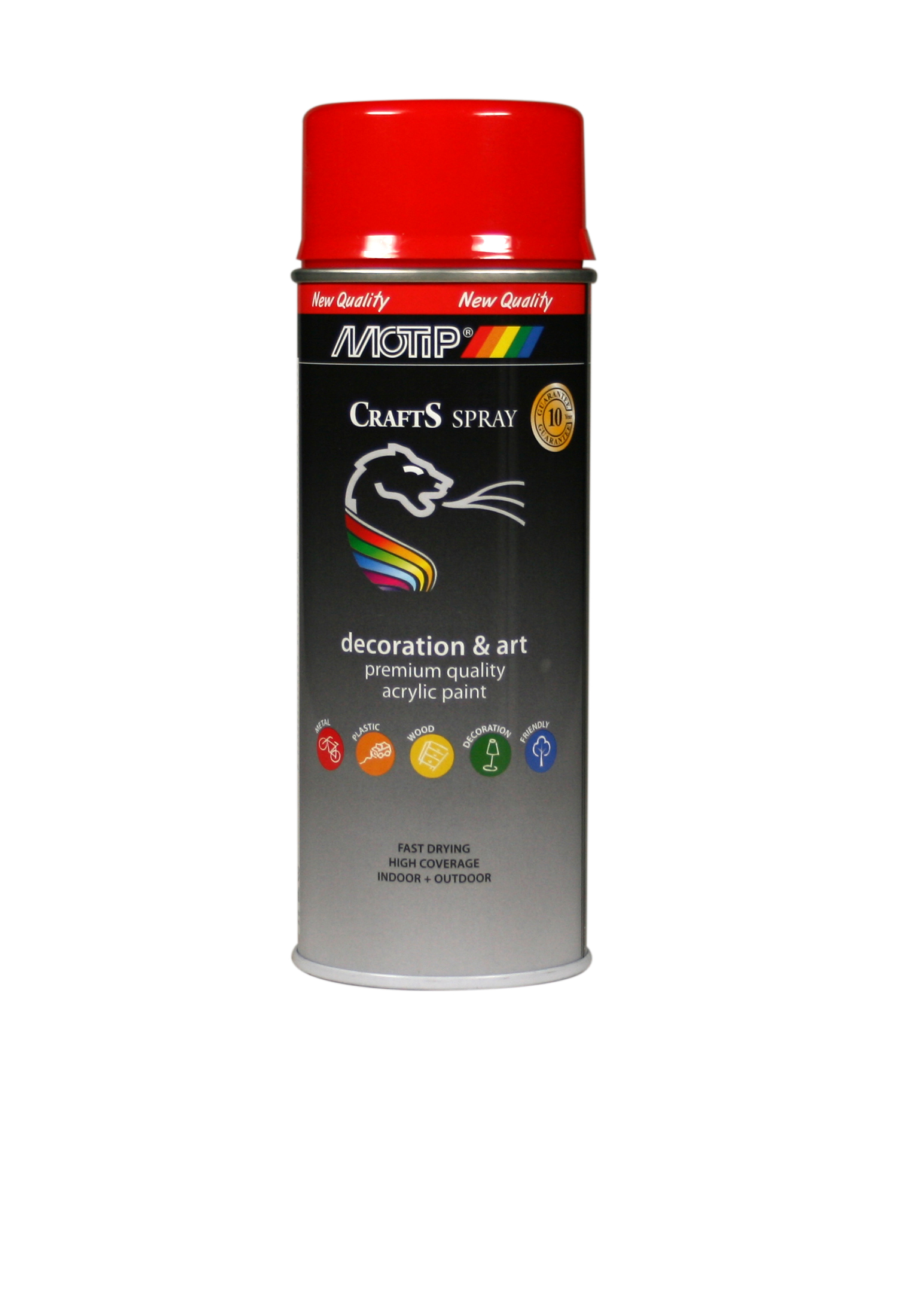 Motip* Crafts Acryl Laque Brillant Spray 400ml RAL3020 Rouge Traffic (art 160677)