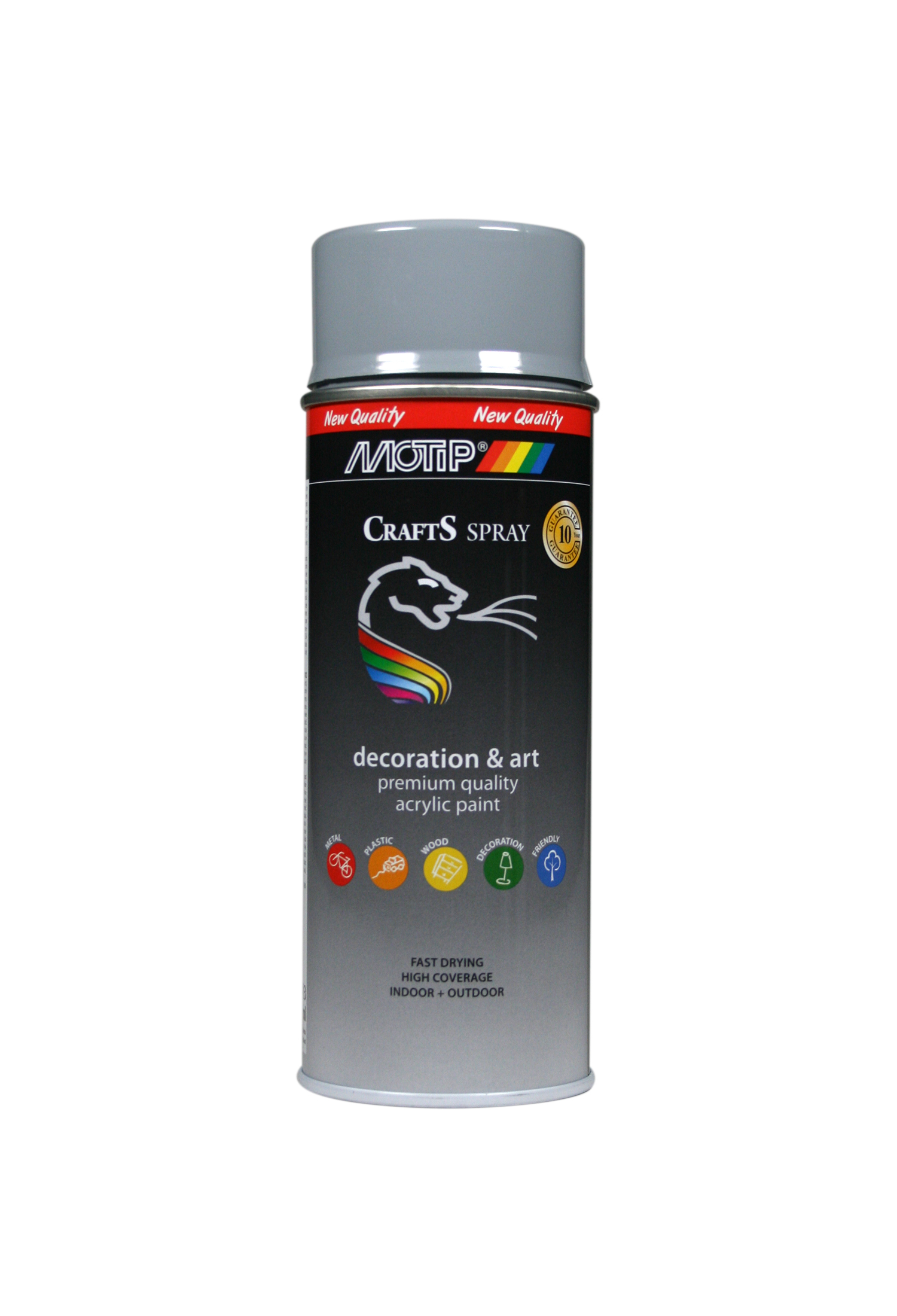 Motip* Crafts Acryl Laque Brillant Spray 400ml RAL7001 Gris Argent (art 696091)