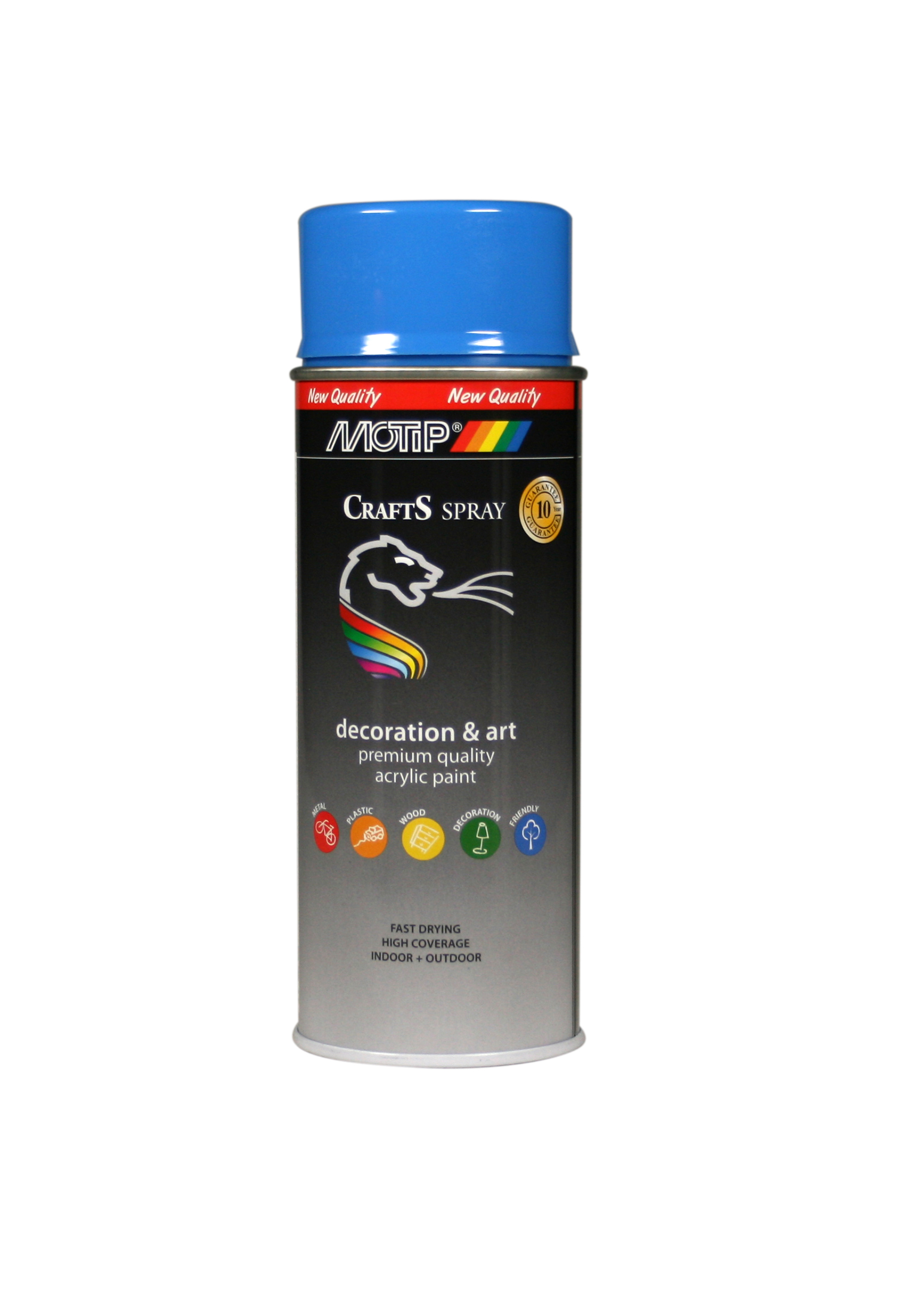 Motip* Crafts Acryl Laque Brillant Spray 400ml RAL5015 Bleu Ciel (art 696145)