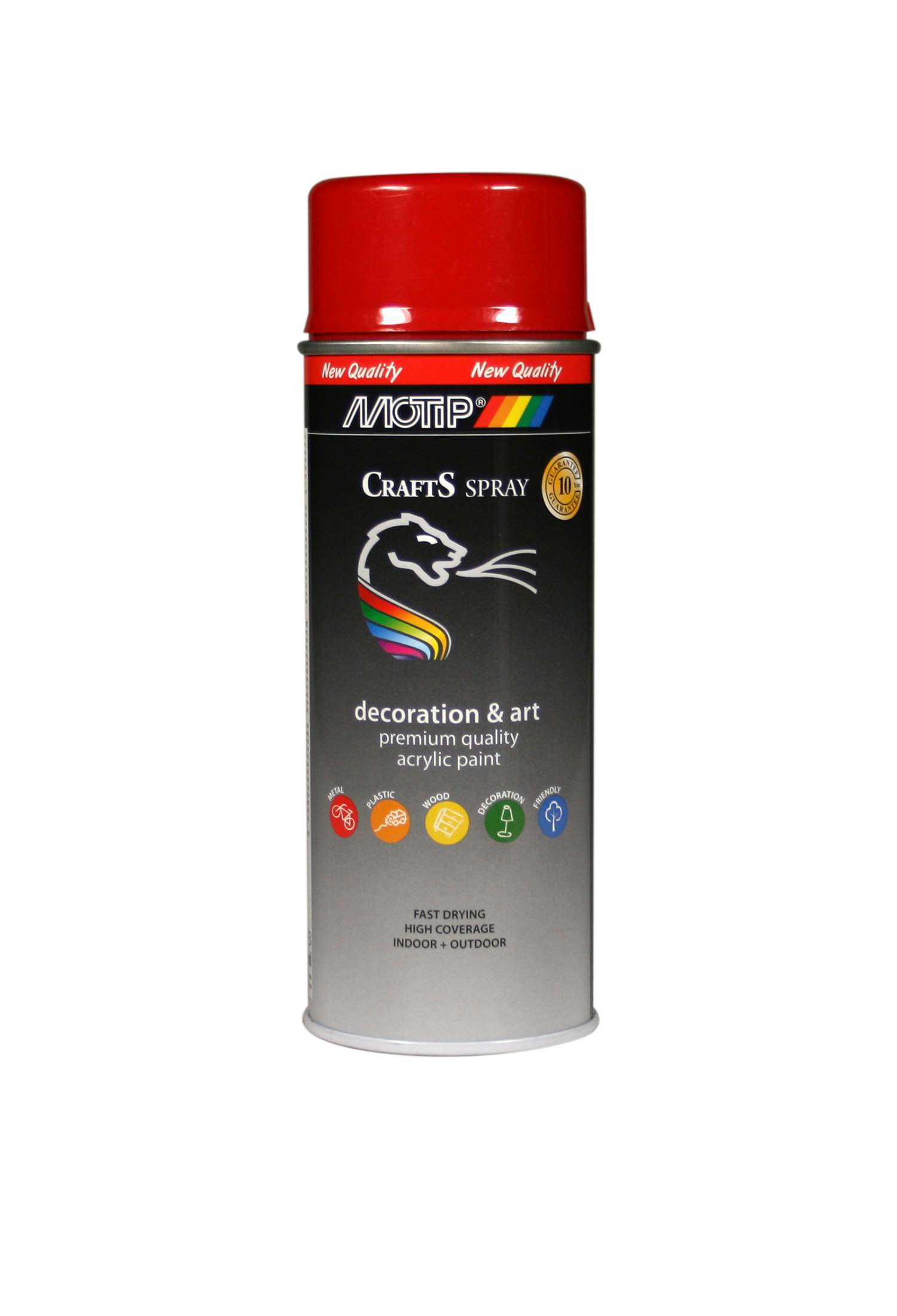 Motip* Crafts Acryllak Hoogglans Spray 400ml RAL3002 Karmijnrood (art 696219)