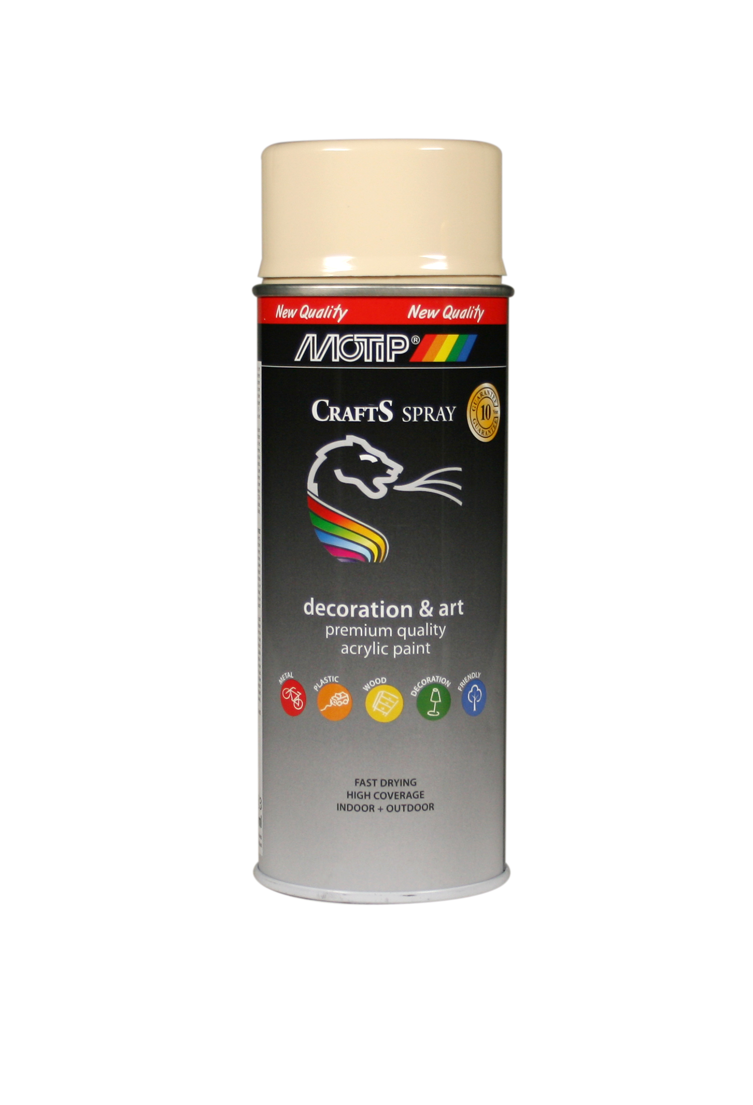 Motip* Crafts Acryl Laque Brillant Spray 400ml RAL1015 Ivoire Claire (art 696243)
