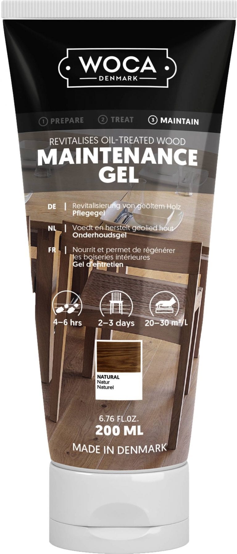 Woca onderhoudsgel extra wit 200ml
