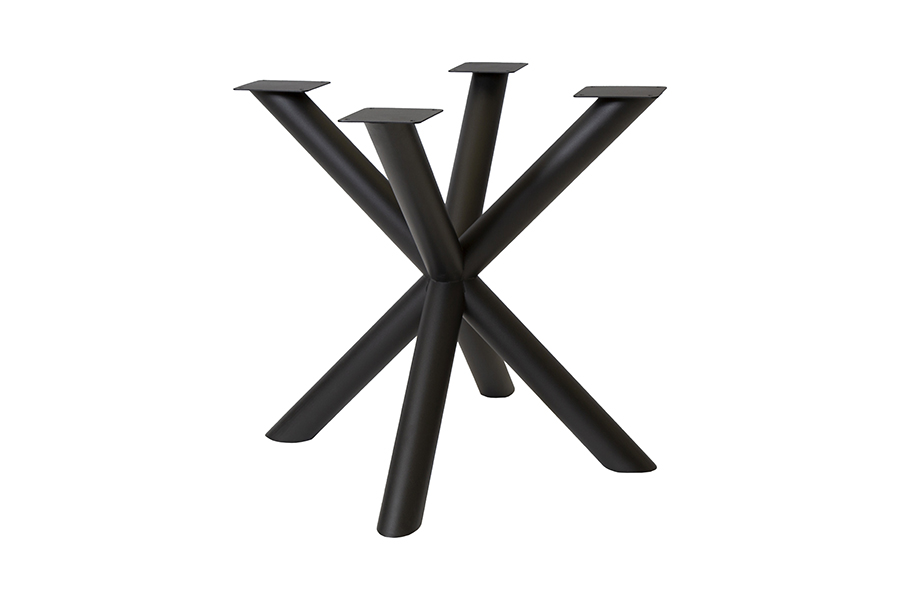 pieds de table model aragnéee 80 pipe H72CM 80X80cm 80mm noir