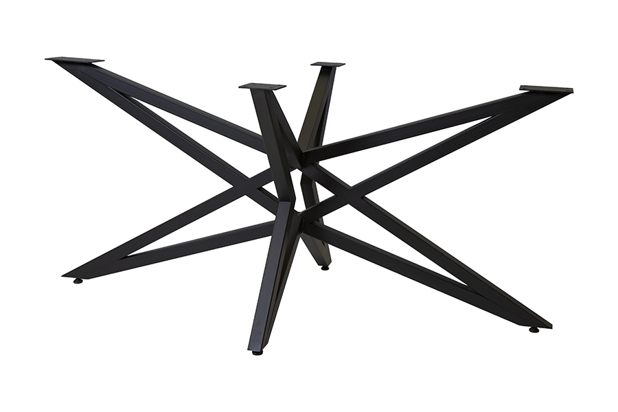 Tafelpoot model Shooting star 160 (3192) - H72cm B160cm L80cm - Profiel 40x40mm Zwart
