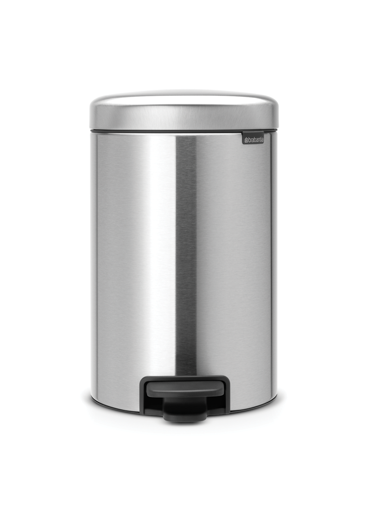 Brabantia poubelle à pédale NewIcon 12l matt steel fingerproof
