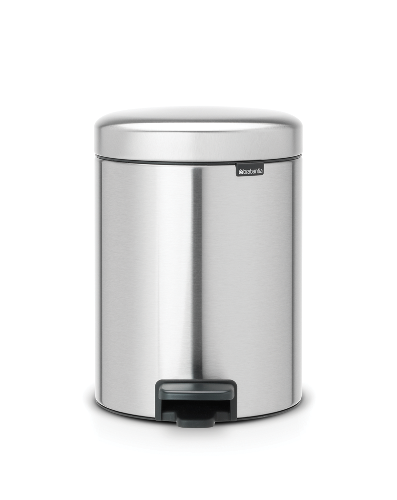 Brabantia poubelle à pédale NewIcon 5l matt steel fingerproof
