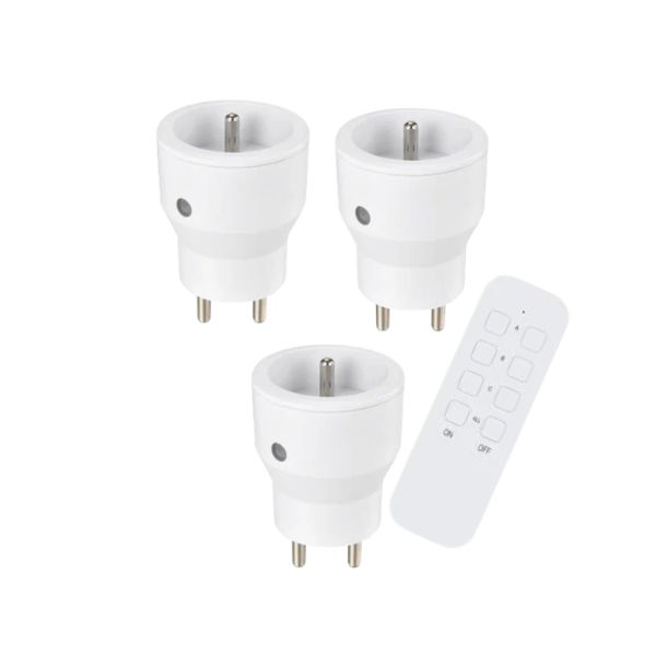 Profile Stopcontacten met afstandsbediening max.2300W wit 3st