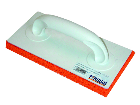 Plâtoir 270 x 135 x 17 mm avec semelle caoutchouc spongieux orange