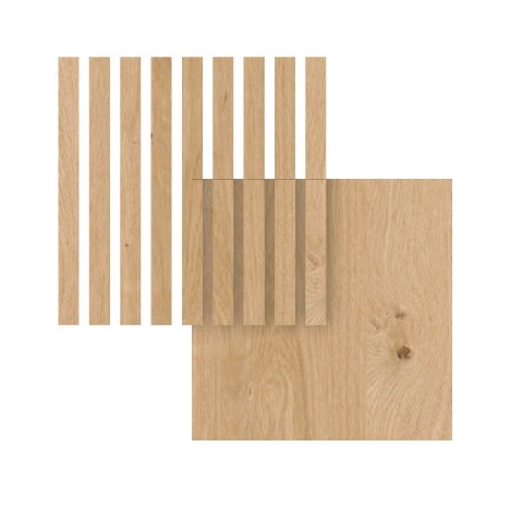 Maestro Latt wandpaneel Pepper Oak + Pepper Oak  20x300x2770mm (2 st)