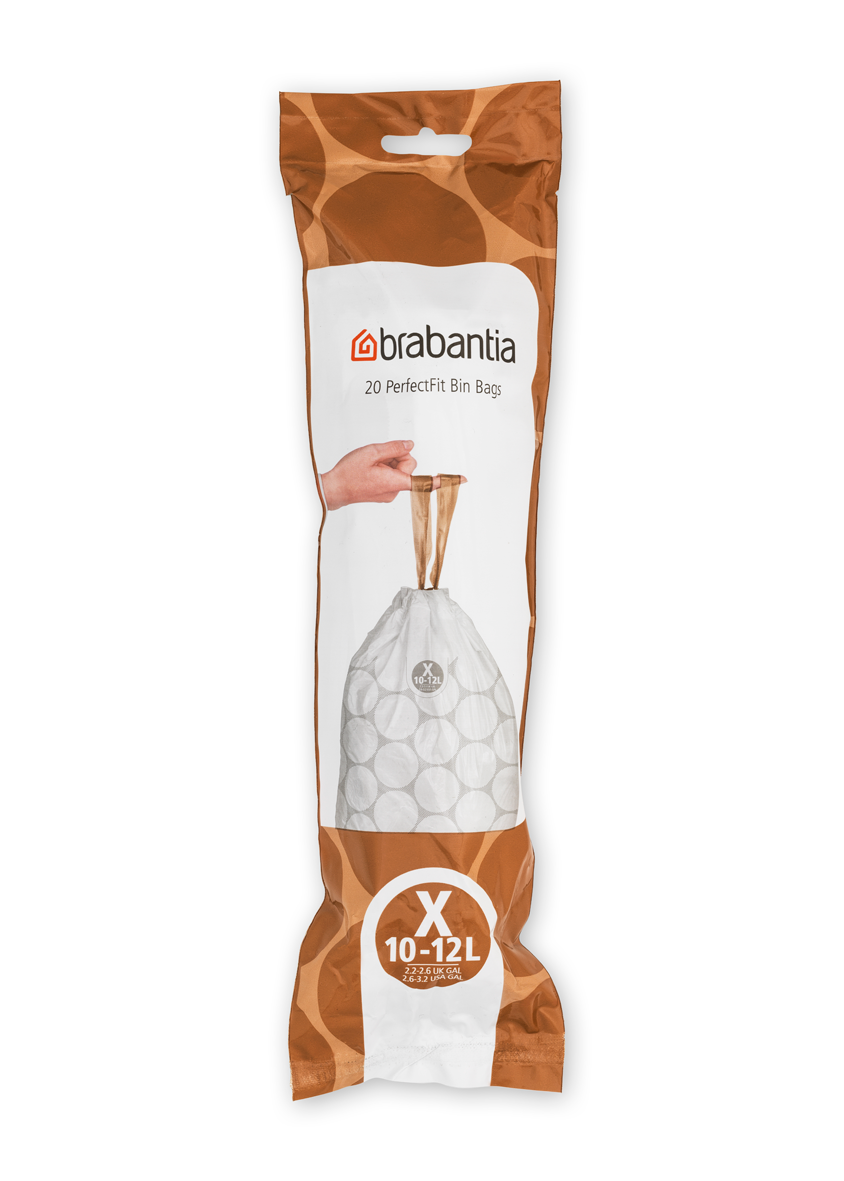 Brabantia PerfectFit sacs poubelle avec cordon de serrage 10-12l - 20 pcs