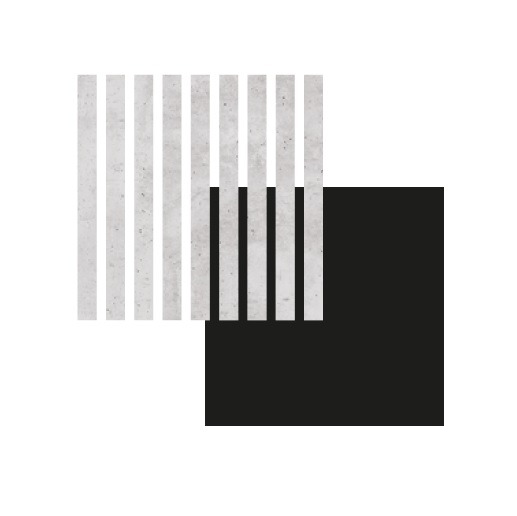Maestro Latt wandpaneel Black + Raw Concrete  20x300x2770mm (2 st)
