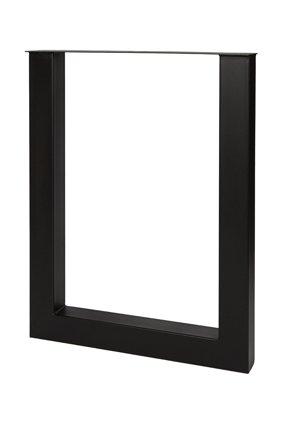 Tafelpoot Alu model U - H71cm B80(90)cm - Profiel 100x100mm Zwart