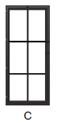 Steel D'ors Project modèle C Sur mesure (max. 260x100cm) Noir