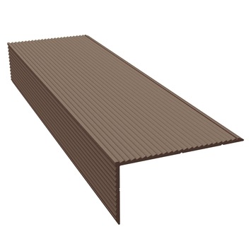 Duofuse terras - Aluminium L-profiel 76x37mm - 4m tropical brown