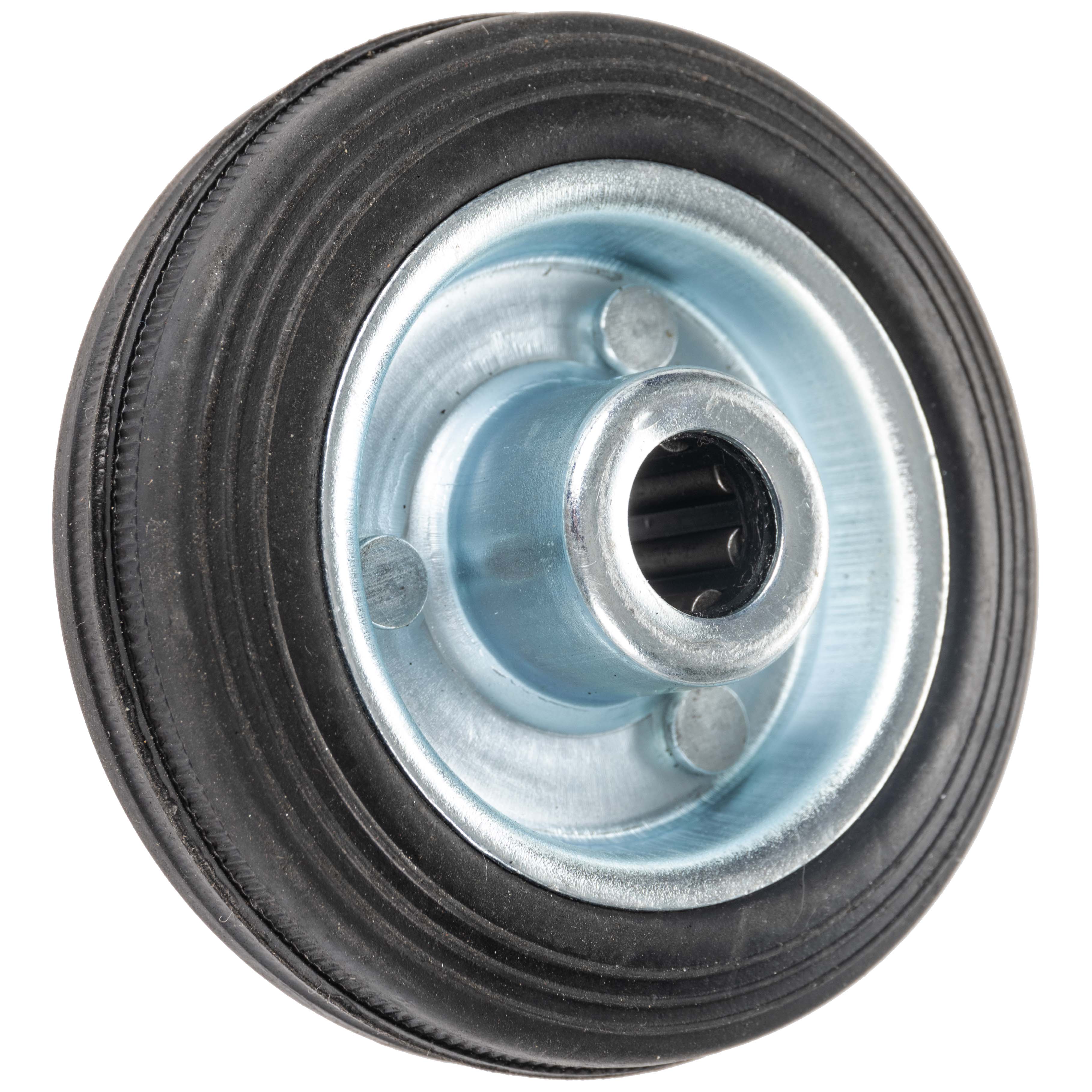 Wiel in rubber Ø80mm