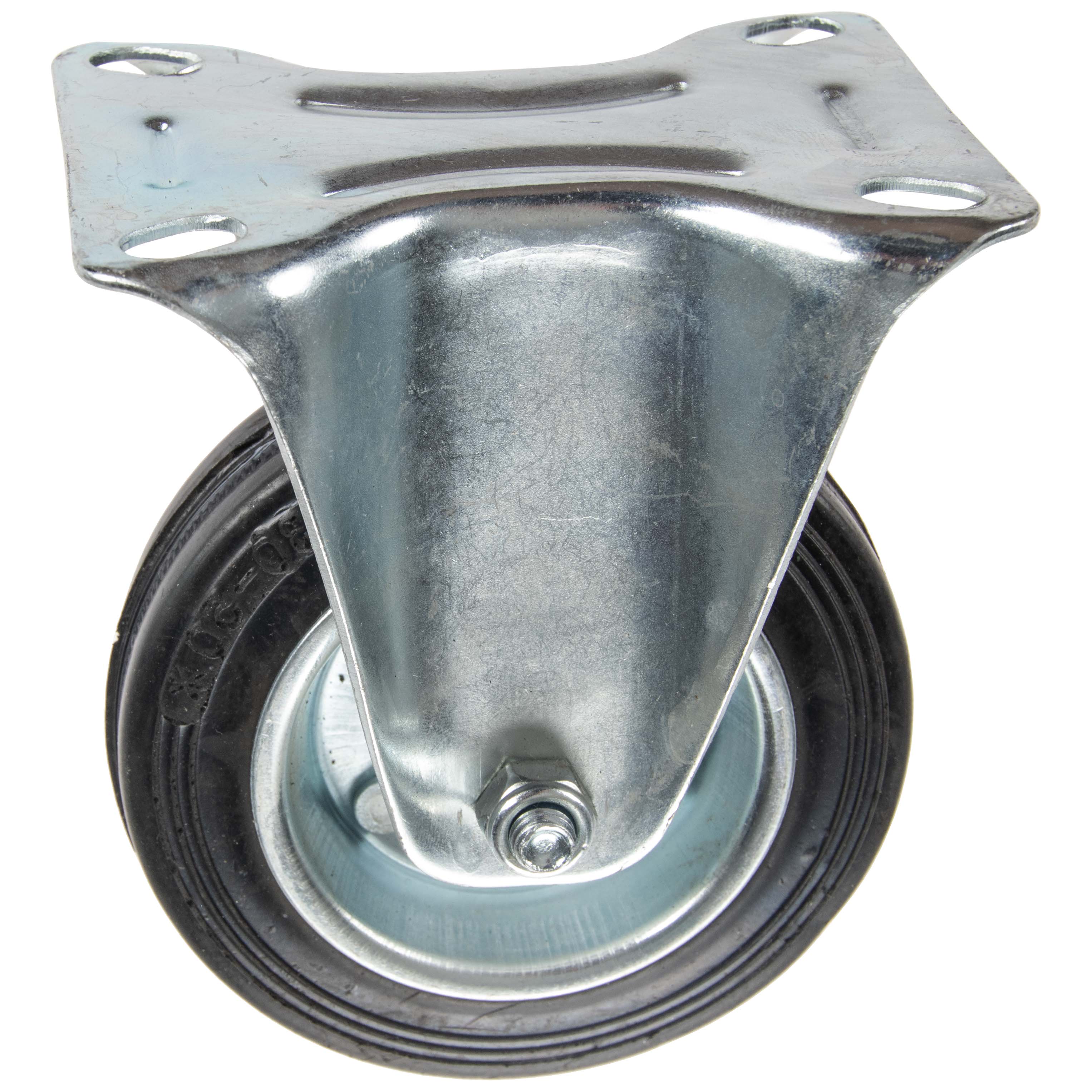 Roulette caoutchouc Ø100mm fixe