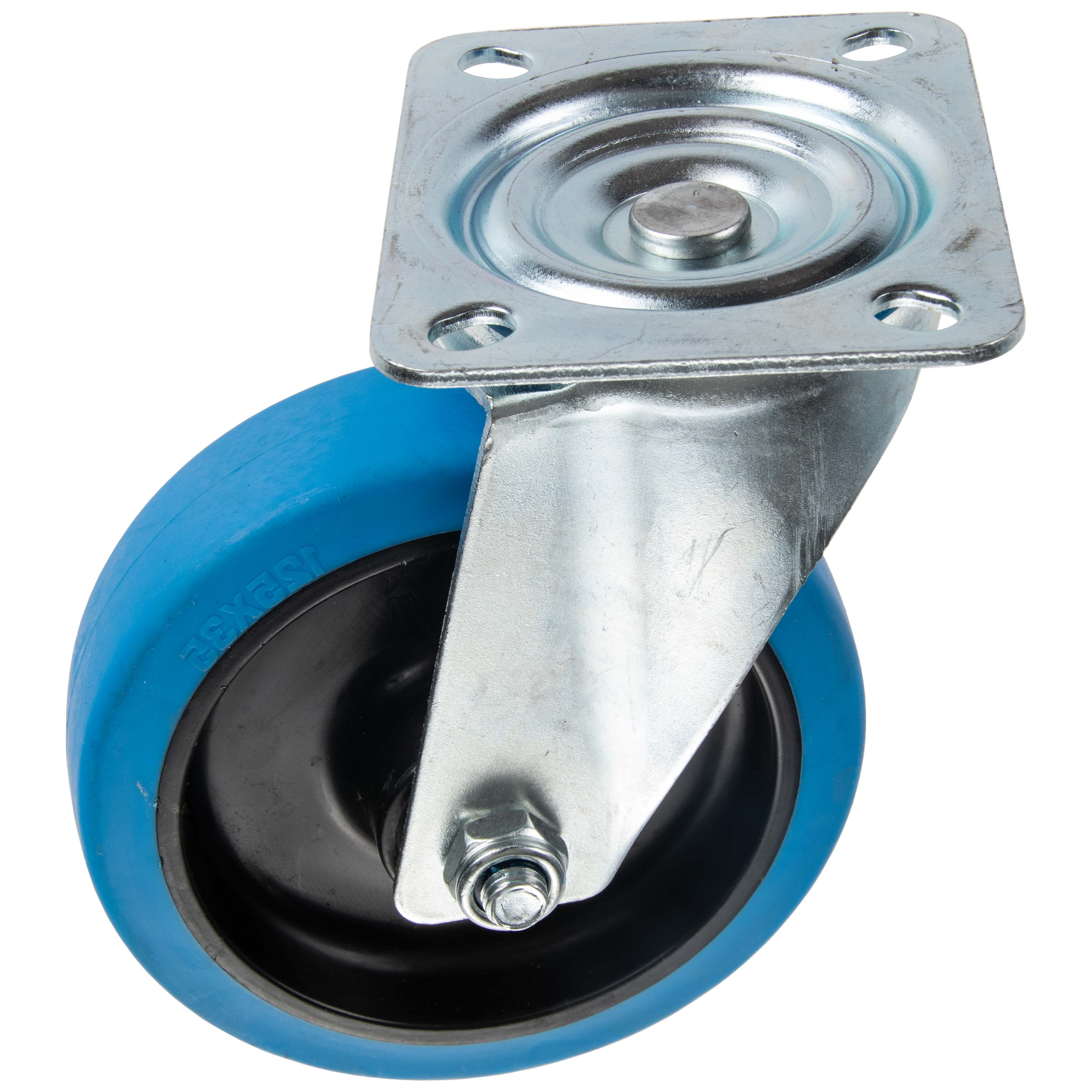 Zwenkwiel in elastische rubber Ø125mm