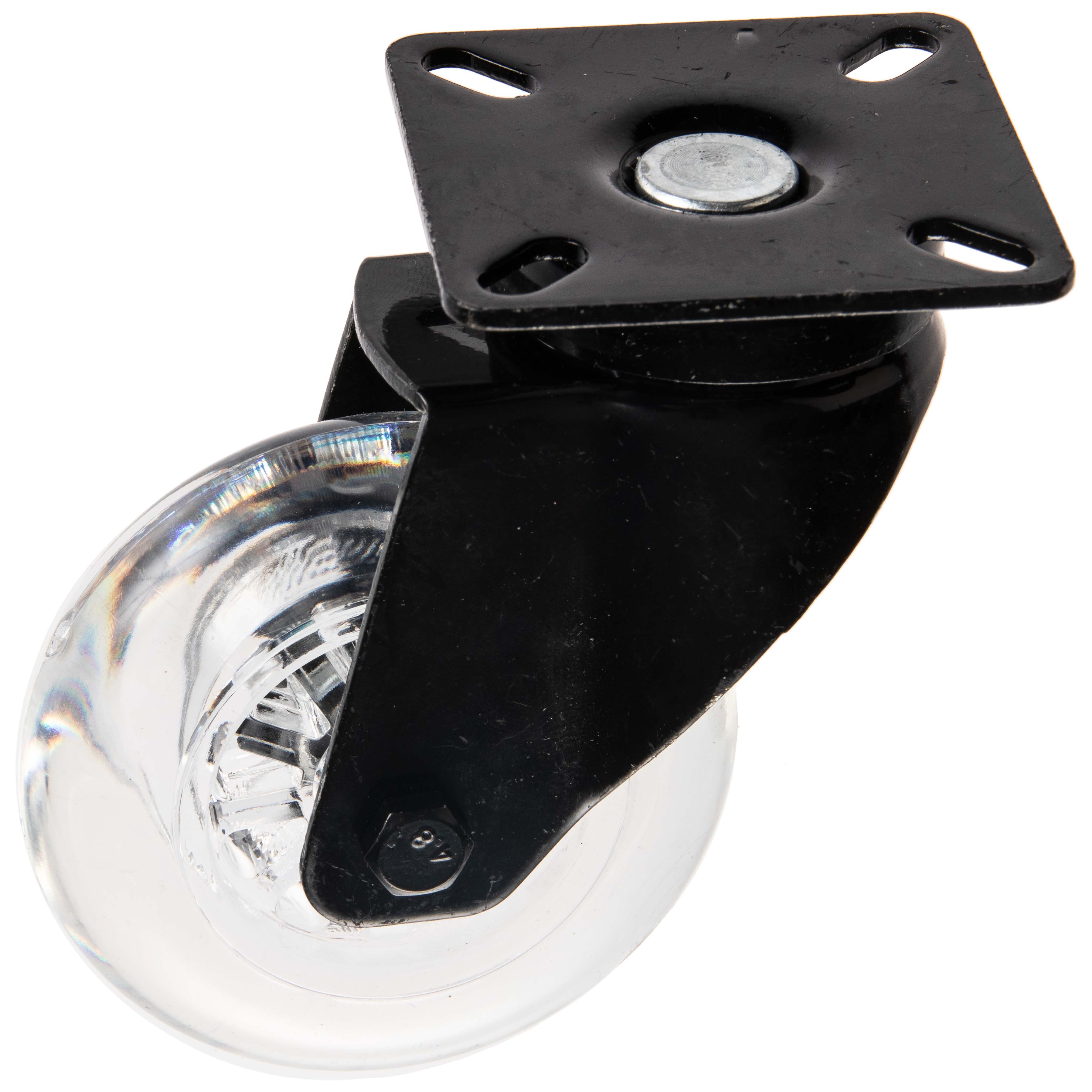 Zwenkwiel design Ø75mm zwart