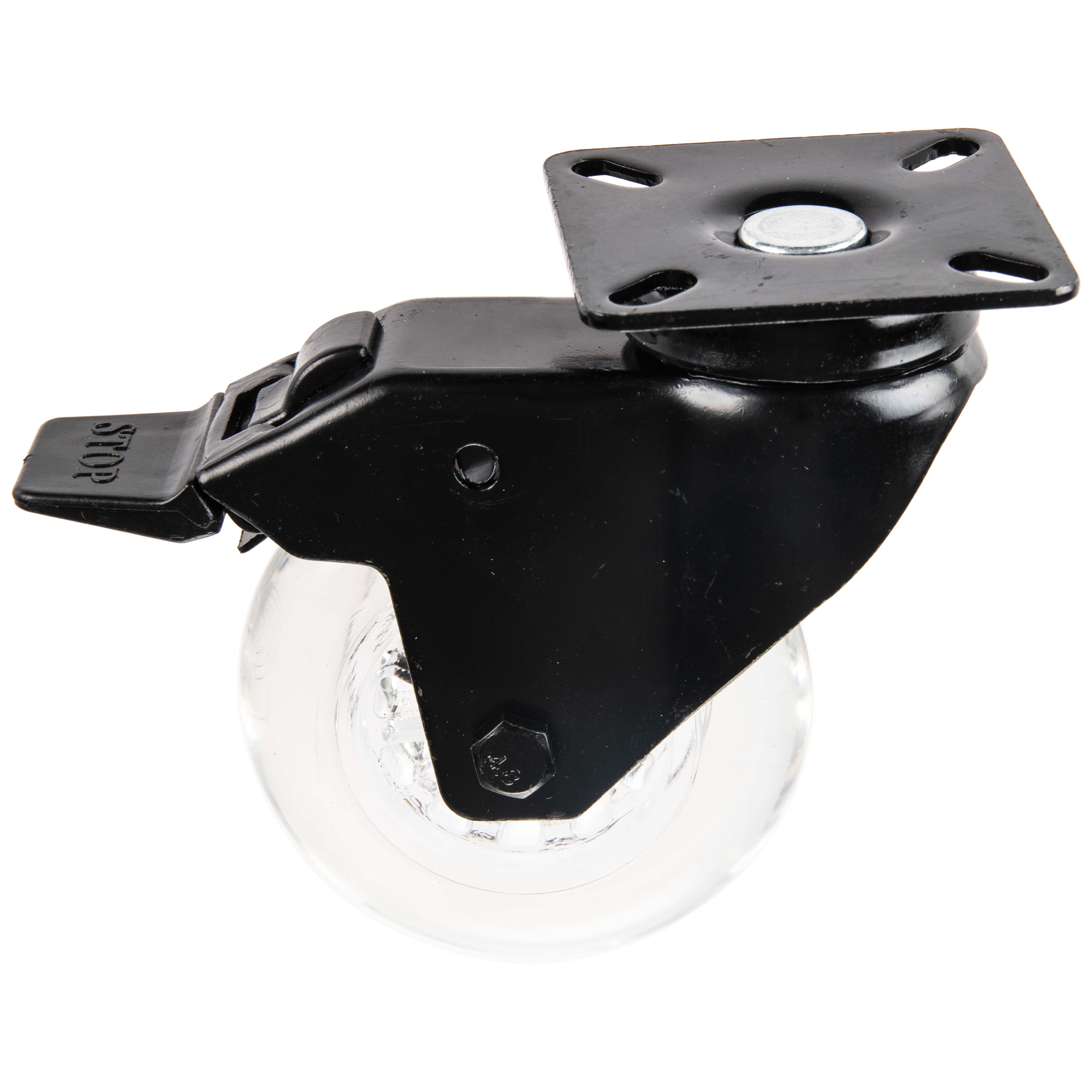 Zwenkwiel design Ø75mm met rem