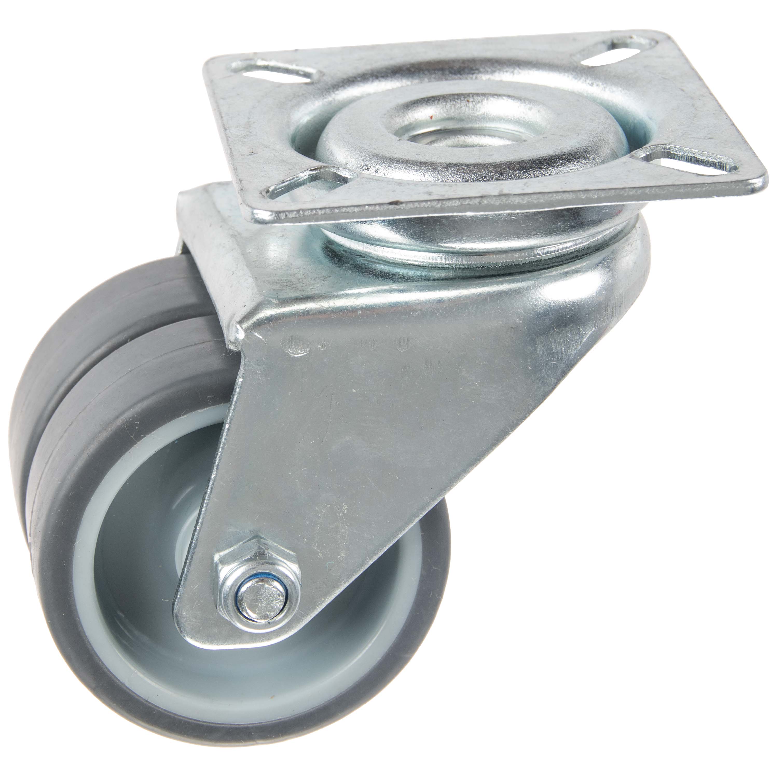 Roulette double TPE  Ø50mm pivotante